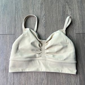 Cream lululemon bra